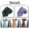 WHITE FANG NC018 Men's Necktie, Floral Pattern, Solid Suit, Business,