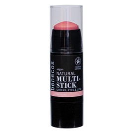 benecos Naturkosmetik - Natural 3-in-1 Multi-Stick - Be Rosey - For Cheeks, Eyes & Lips - Vegan