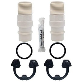 7342704 - Installation Adapters for High Flow Water Softeners - Bundle with Adapters, Clips, O-rings and Silicone