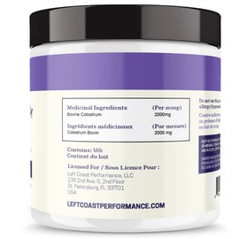 Left Coast Performance Colostrum Powder – USA Sourced Bovine Colostrum For Immune Support - Single Ingredient, No Additives, Grass Fed, Non-GMO, Gluten Free Colostrum Supplement For Women And Men - 60 servings