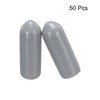 sourcing map 50pcs Rubber End Caps 5mm(3/16") ID Vinyl PVC