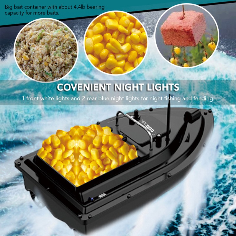 Wireless Remote Control Fishing Bait Boat 430-540 yards Remote Range