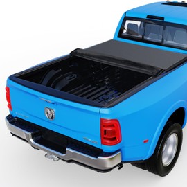 VEVOR Truck Bed Cover, Roll Up Truck Bed Tonneau Cover, Soft PVC Roll Up Tonneau Cover, Ideal for 6.4 x 5.5 ft Bed, Compatible with 2002-2018 Dodge Ram 1500, 2003-2024 2500 3500, 2019-2024 Classic
