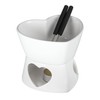 Premier Housewares Venus Fondue Set-Dolomite-White, Stainless Steel, 13 x 15