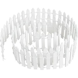 White Miniature Garden Fence Wooden Picket Fence Border Bonsai Fairy Garden Decoration Ornament Decorative Fences Patio, Lawn and Garden, Decoration