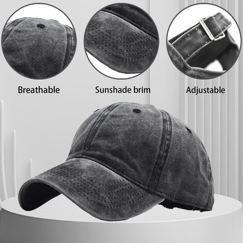 AUNGKWANG Boys Girls Baseball Cap, Children's Baseball Cap, Washed, Pure
