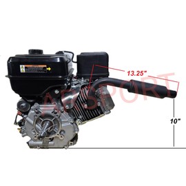 ARSPORT Low profile Exhaust Muffler solid piece pipe Compatible with Predator Max 459cc., Black