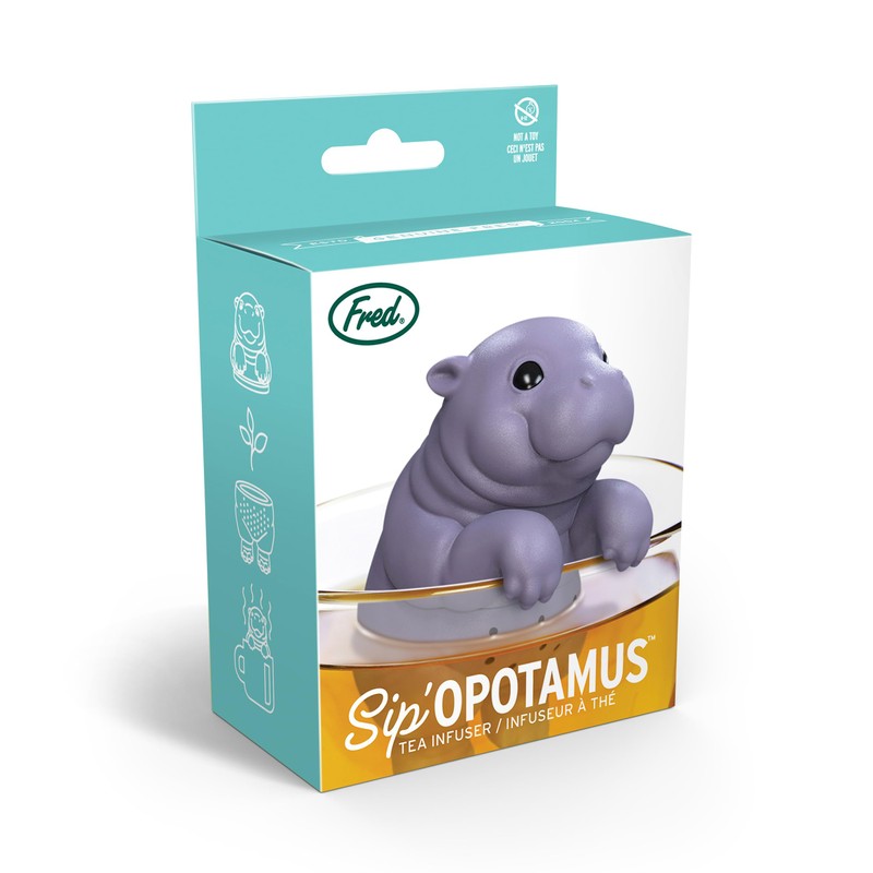 Genuine Fred SIP'OPOTAMUS Baby Hippo Tea Infuser – Moo Deng