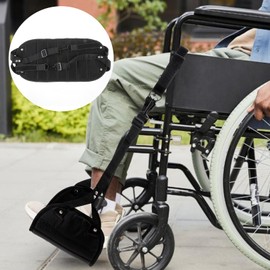 Wheelchair Footrest Hammock, Adjustable Airplane Foot Hammock Wheelchair Accessories Travel Foot Rest Hanging Feet Sling for Feet Rest Replacement, Reinforced Rivets Metal Link Buckle