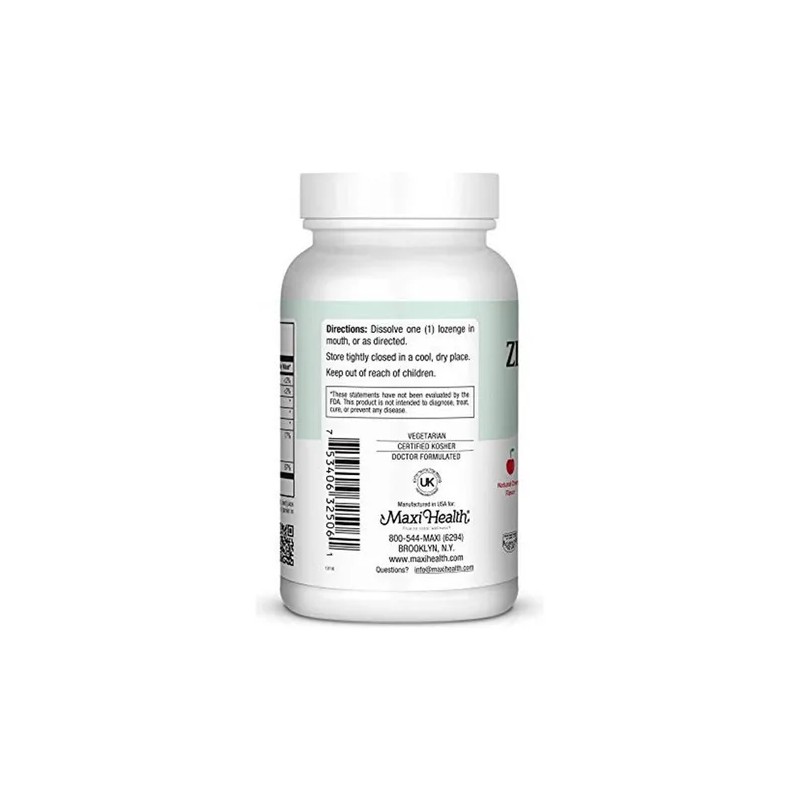 Pastillas De Zinc Maxi-health Con Citrato 10 Mg