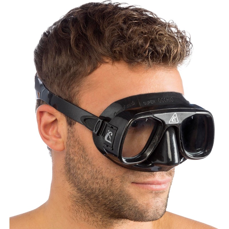 Cressi SUPEROCCHIO Mask SIL Black/Frame Black