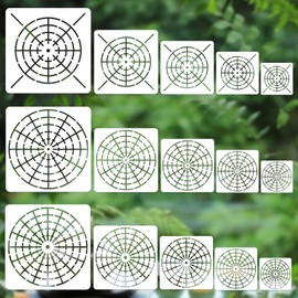 15 Pieces Mandala Dot Painting Tool Stencils Set, 8/12/16 Segment 3/4/5/6/8 Inches Reusable Mandala Stencil Template for Rock Wood Canvas DIY Painting Art Projects