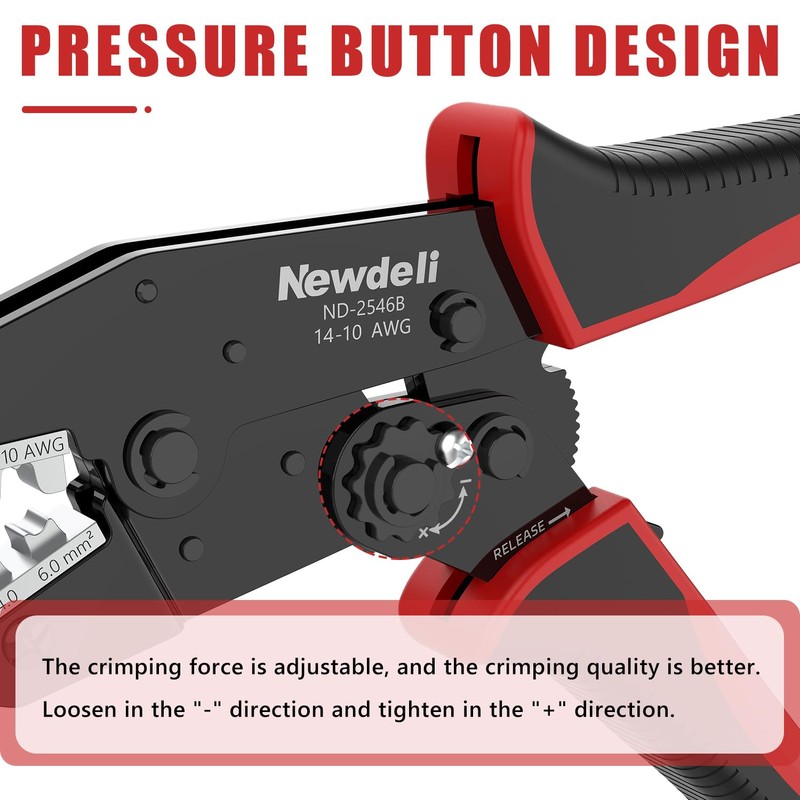 Newdeli Wire Crimping Tool for Solar Connectors - AWG 14