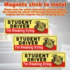 3pcs Student Driver Magnets, I'm Freaking Trying Car Sticker Safety