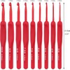 9Pcs Premium Ergonomic Crochet Hooks Set with Soft Grip Handles