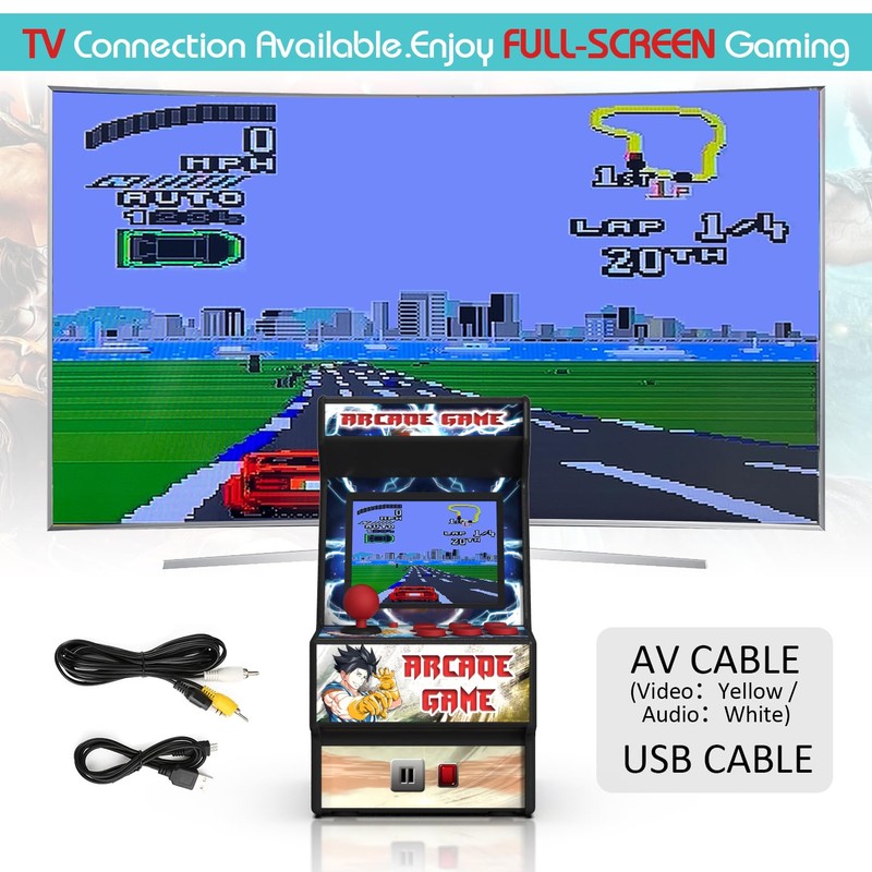 Mini Arcade Machine, Retro Gaming Console, Handheld Game Console with