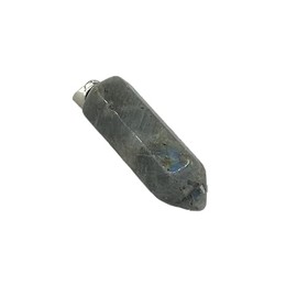 Natural Labradorite Gemstone Chunky Single Terminated Point Pendant