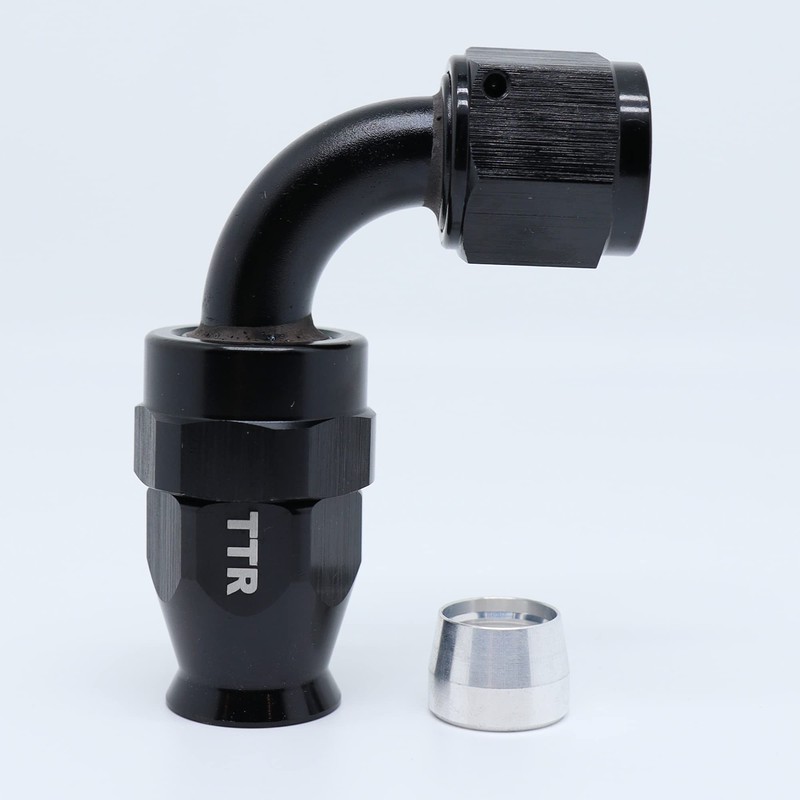 TT Racing -6 AN6 PTFE Black Swivel Fittings & Stainless
