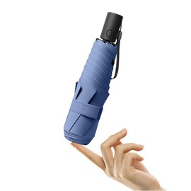 erised's bifrost Automatic, Compact, Portable Anti-Rebound Travel Umbrella/Protects the Safety of Children/Up and Close/6 Ribs/UV Protection/Rain/Sun/Lightweight, Small/Backpack/Women/Children, navy
