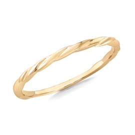 Carissima Gold Women's 9ct Yellow Gold Flat Twist Band Stack Ring #M