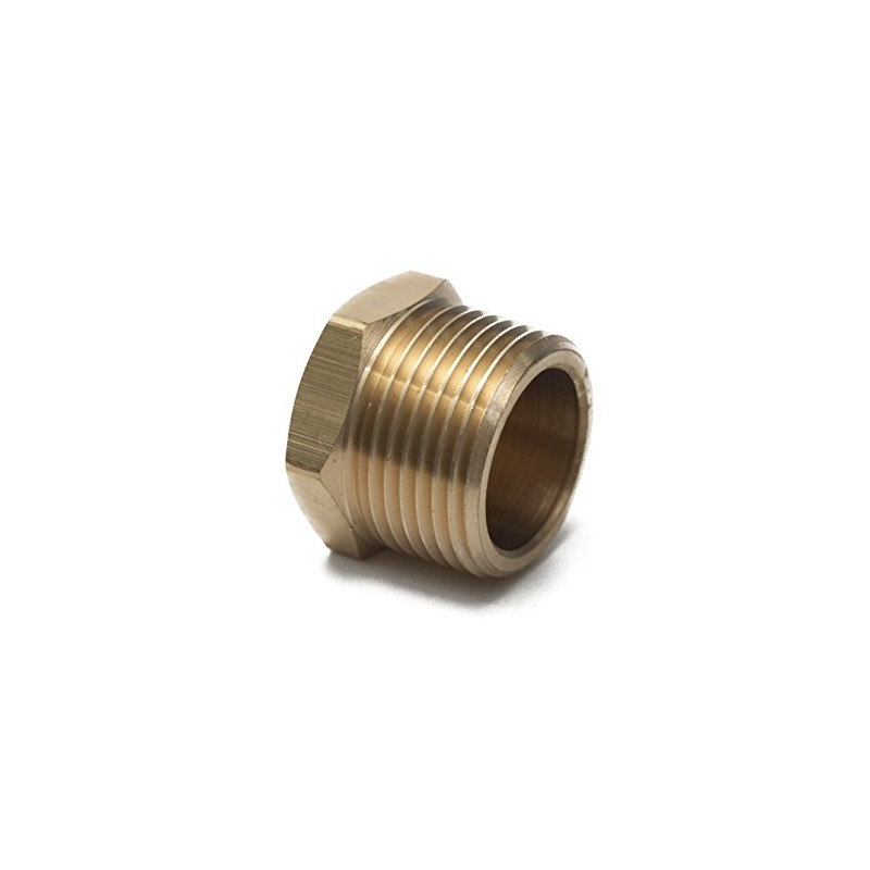 LTWFITTING Brass Pipe Hex Head Plug Fittings 3/4-Inch Male NPT