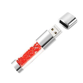 Lovely Diamond USB 2.0 Flash Drive Data Storage Memory Stick USB Stick Pendrive Gift (64GB, Red)