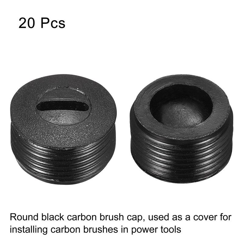 sourcing map Pack of 20 Carbon Brush Holder Cap Motor