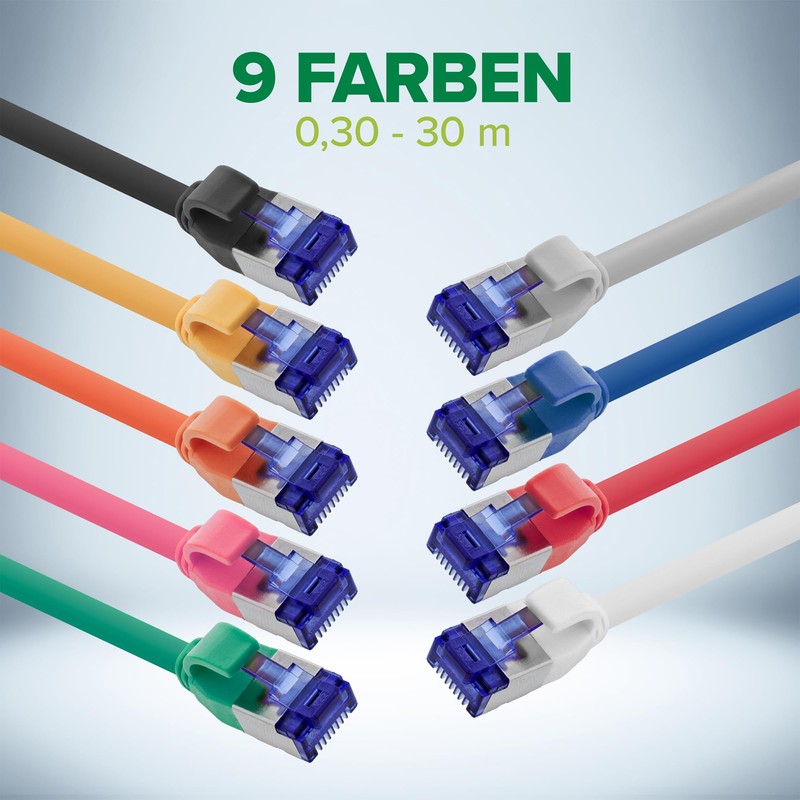 InLine® Patchkabel Slim, Cat.6A, S/FTP, TPE (LSZH) flexibel, PoE, Kupfer