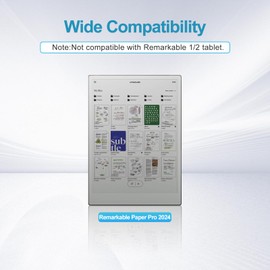 Milikilo Marker Plus with Eraser for Remarkable Paper Pro,Digital Replacement Pen for 11.8” Remarkable Paper Tablet Marker Plus with 4096 Pressure,Tilt Sensor,Palm Rejection,Polishing Cloth