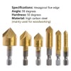 Rocaris 23-Pack Woodworking Chamfer Drilling Tool, 6pcs 1/4" Hex 5