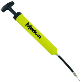 Merkan Luftpumpe für Ball, Fußball, Volleyball und andere Anwendungen, kompakte Luftpumpe mit flexibler Verlängerung, ideale Pumpe für Reisen, schwarz