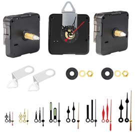 EEEKit Uhrwerke für Wanduhr, 3-Teiliges Uhrwerk Lautlos, Quarz Uhrwerke zum Selbsteinbau mit 8 Paar Zeiger für Uhrenreparatur