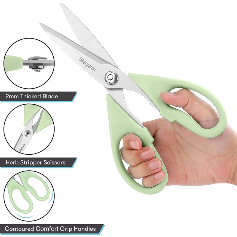 Kitchen Shears, iBayam Kitchen Scissors All Purpose Heavy Duty Meat