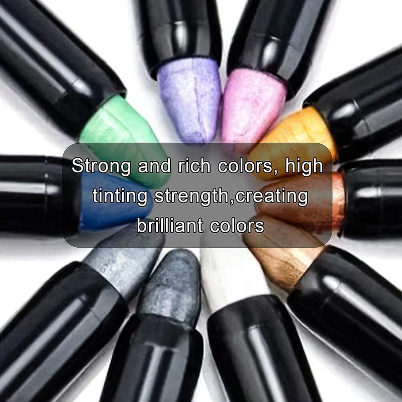 Jutqut Eyeshadow Pen, Glitter Metallic Eyeshadow Lazy Eyes Eyeshadow Pencil,