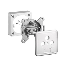 Wentronic 68852-GB Antenna Wall Socket (SAT/TV/Rad.) Frame and Cover Set - White
