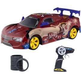 Revell Control Itasha Anime One Piece RC Drift Car with LED Underbody Lighting 1:18 Scale 2.4 GHz Radio Control Toy Vehicle