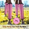 CFDXK Fly Boots for Horses Set of 4, Breathable Plastic