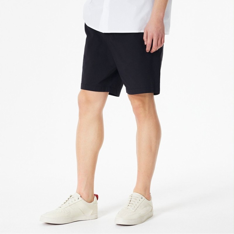 JAJU [JAJU/자주] 남 코튼 밴딩 하프 팬츠_블랙 [JAJU] Men's Cotton