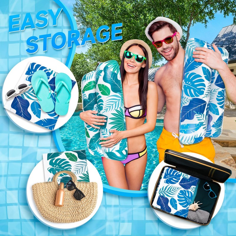 Alintor Pool Inflatables, XL 2 Pack Inflatable Pool Floats, 4