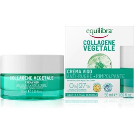 Equilibra, Collagene Vegetale Crema Viso Anti-rughe Rimpolpante, 50 ml , con Fitocollagene da Semi di Zucca e Collagen Amino Acids, Vitamina C, Pro-vitamina B5, Dermatologicamente Testato