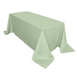 Balsa Circle 6 pcs 90x132-Inch Sage Green Rectangle Polyester Tablecloths Table Cover Linens for Wedding Party Events Kitchen Dining