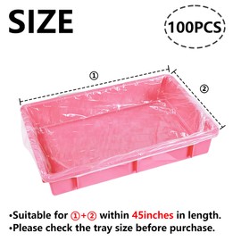 Tfwadmx 100PCS Rabbit Cage Liners, 27"x19" Disposable Plastic Liners for Guinea Pig Cage with Tray, Crate Tray Cover Liner for Bunny, Chinchilla, Ferret, Hedgehog