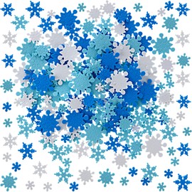 500 Pieces Mini Foam Snowflake Stickers Self-Adhesive Snowflake Stickers Decals for Christmas Decoration (Fresh Style)