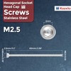 Kozelo 10pcs Socket Head Cap Screws - [M2.5-0.45 x 60mm]