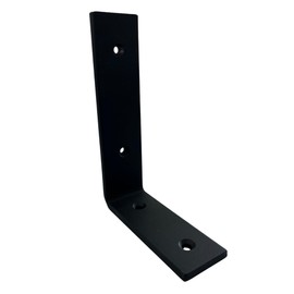Gedotec WOLF Steel Shelf Bracket, Black, 1 Piece Shelf Bracket Made of Robust Flat Steel, Load Capacity 40 kg, Dimensions: 260 x 159 x 40 x 6 mm, Material Thickness 6 mm, Shelf Bracket, Black Powder