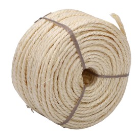 Pomya Cuerda de Repuesto Resistente para Poste Rascador para Gatos, 0,16 Pulgadas X 164 Pies, Cuerda de Cáñamo de Juguete para Gatos DIY Versátil, Protector Eficaz para Muebles (White)