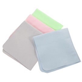 Ipetboom 4Pcs Colored Lens Cleaning Cloths Soft Square Eyeglass Wipes for Glasses Mobile Phones and Screens Reusable for Oil Stains and Fingerprints