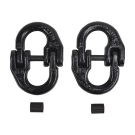 TBAPFS 1/2" Grade 80 Alloy Steel Hammerlock Coupling Link, Tow Hitch Hammer Lock Safety Trailer Chain Adapter Connector Link for Heavy Super Duty Truck Chain Hitch, 12000 Lbs Work Load Limit - Black