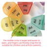 Cute 7 Day AM PM Pill Organizer, Weekly Twice a