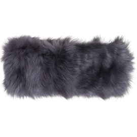 Ladies Warm Stylish Winter Grey Brissa Toscana 100% Sheepskin Leather Fleece Headband